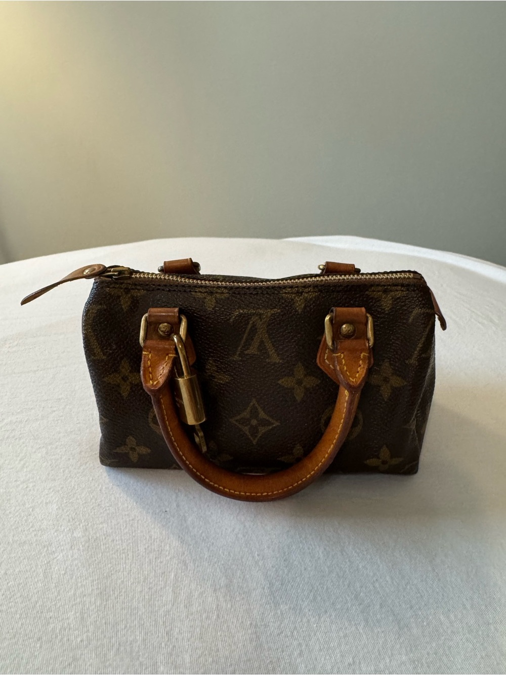 Louis Vuitton Monogram Mini Speedy with lock and key